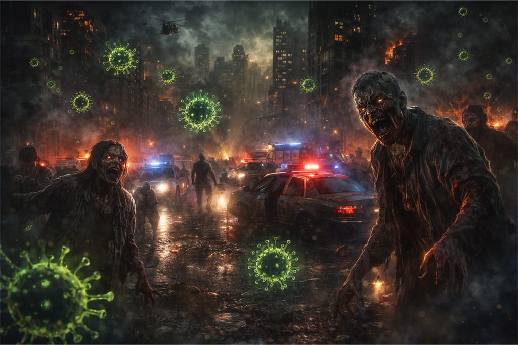 Bioterorizam u resident evil univerzumu kroz globalni viralni napad u gradu, zaraženi civili i širenje infekcije u okviru Resident Evil timeline