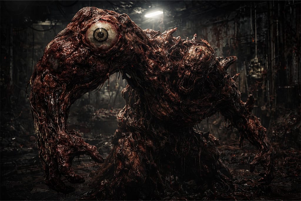 Resident Evil timeline G-virus ekstremna mutacija organizma sa asimetričnim rastom i evolucijom tkiva, prikaz biološkog horora i nestabilnosti virusa