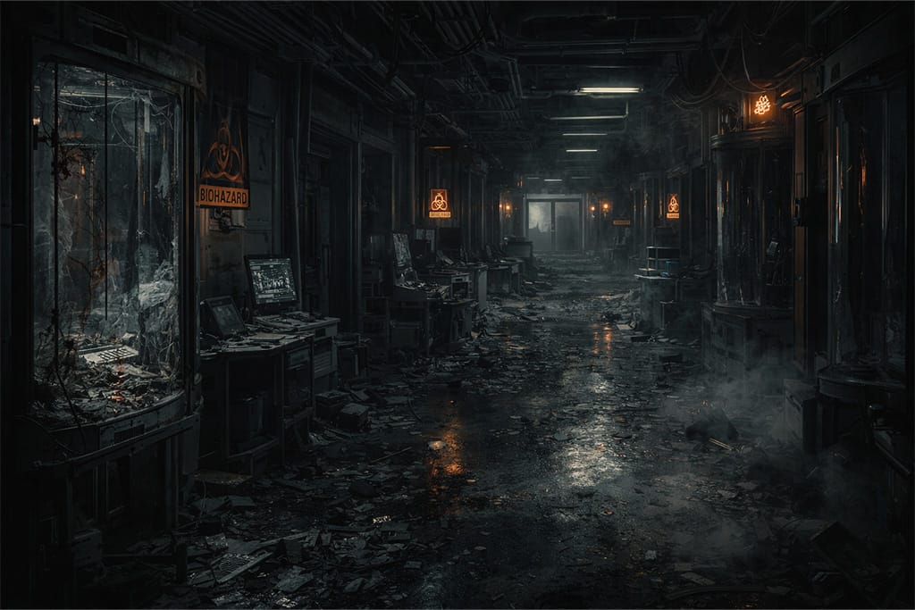 NEST laboratorija napušteni Umbrella istraživački kompleks posle Raccoon City incidenta u Resident Evil timeline