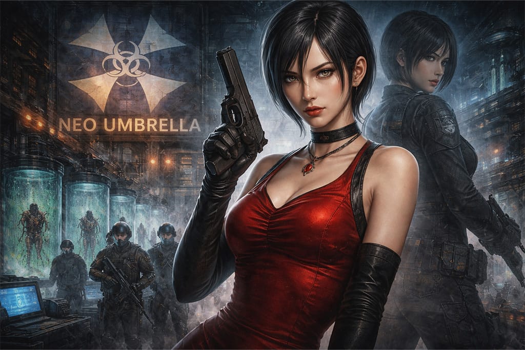 Resident Evil timeline – Ada Wong i dvostruki identitet u Neo Umbrella operacijama, scena infiltracije koja prikazuje Resident Evil timeline i sukob identiteta