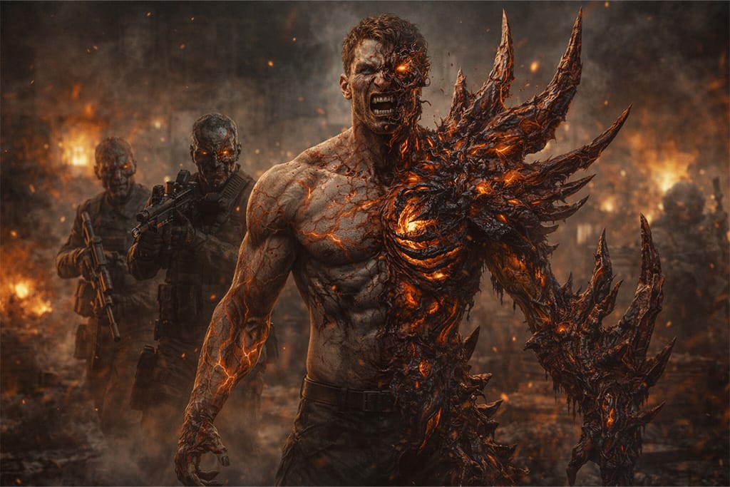 Resident Evil timeline C-virus pandemija prikazuje mutaciju zaraženog čoveka u RE6 kroz transformaciju tela i razvoj J’avo infekcije, Resident Evil timeline C-virus pandemija evolucija biološkog oružja