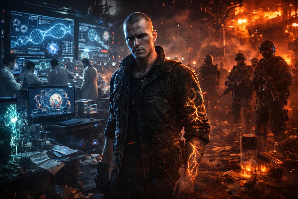 Resident Evil timeline RE6 pandemija prikazuje Jake Muller imunitet kroz genetsko nasleđe i otpornost na virus, Resident Evil timeline RE6 pandemija ključ otpornosti i evolucije