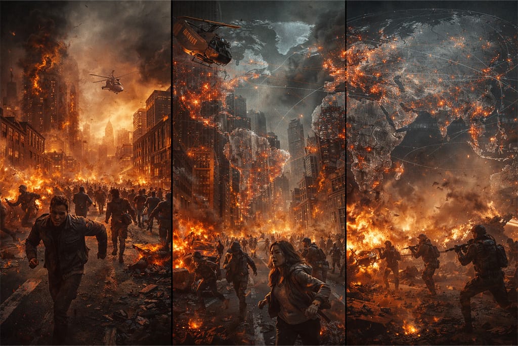 Resident Evil timeline RE6 pandemija prikazuje globalne incidente kroz haos u američkom gradu, azijskoj megametropoli i vojnim zonama, Resident Evil timeline RE6 pandemija širenje infekcije na svetskom nivou