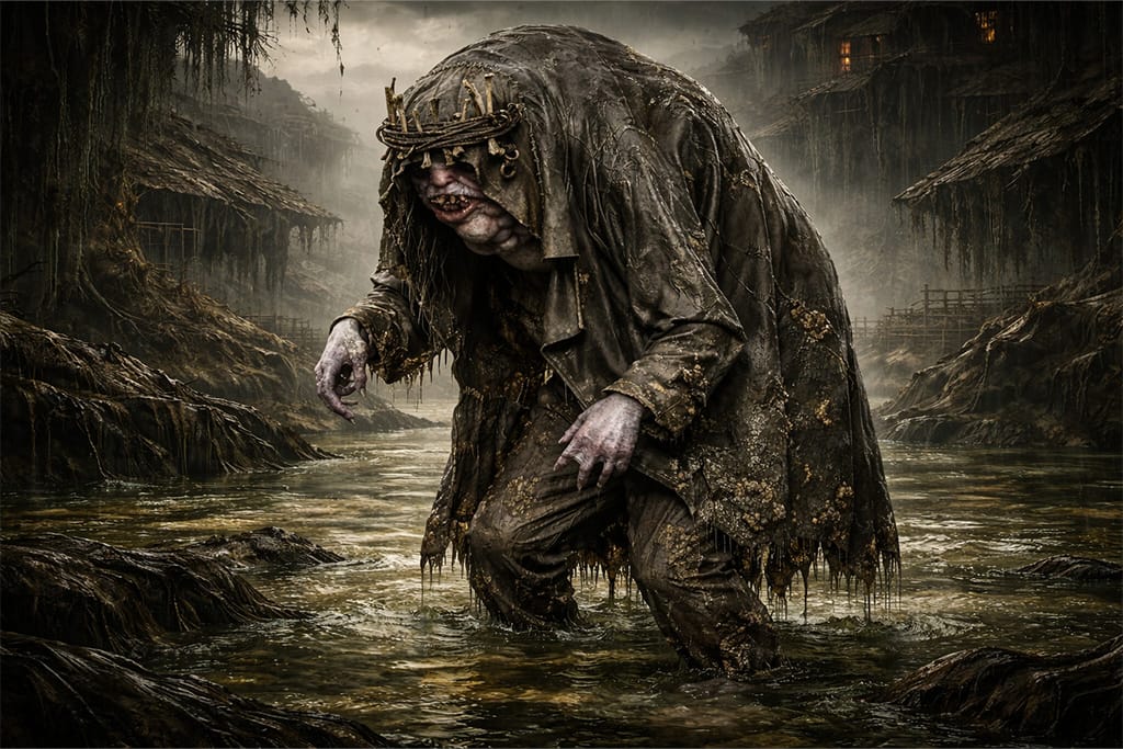 Resident Evil timeline Salvatore Moreau u močvarnom području kao deformisani Cadou eksperiment, Resident Evil timeline prikaz mutacije i bioterorizma