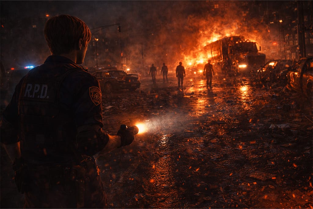 Resident Evil timeline scena u kojoj Leon S. Kennedy prvi put nailazi na zombija