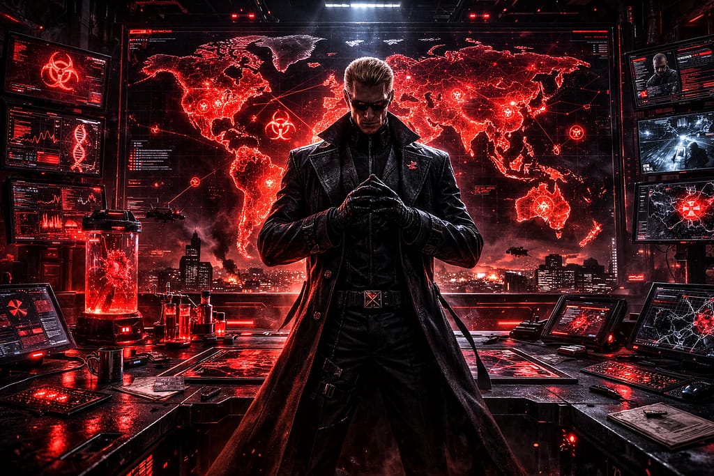 Resident Evil timeline Albert Wesker plan globalne evolucije RE5 Uroboros svet posle Umbrella korporacije